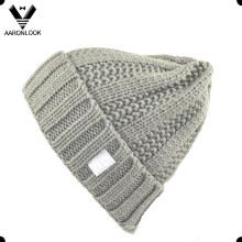 De moda de invierno 100 acrílico invierno Knit Cuff Hat